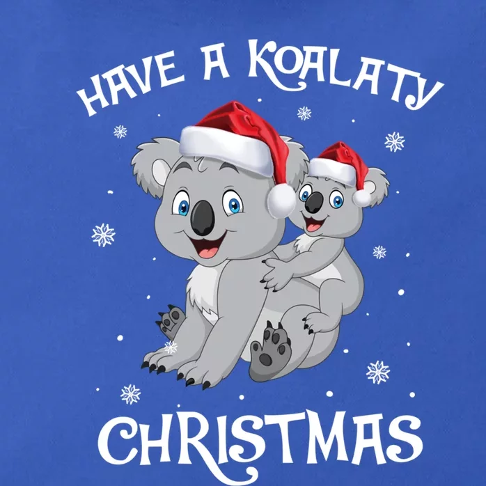 Have A Koalaty Christmas Funny Cute Koala Lovers Funny Gift Xmas Gift Zip Tote Bag