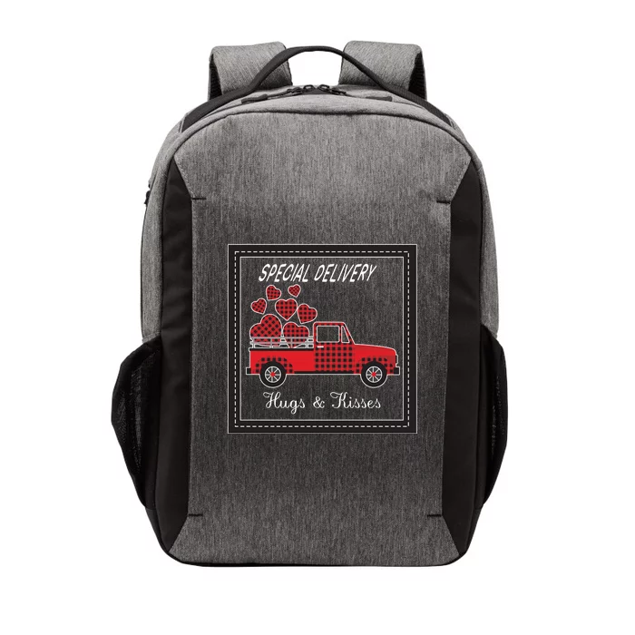 Hugs And Kisses Special Delivery Truck Happy Valentines Day Vector Backpack