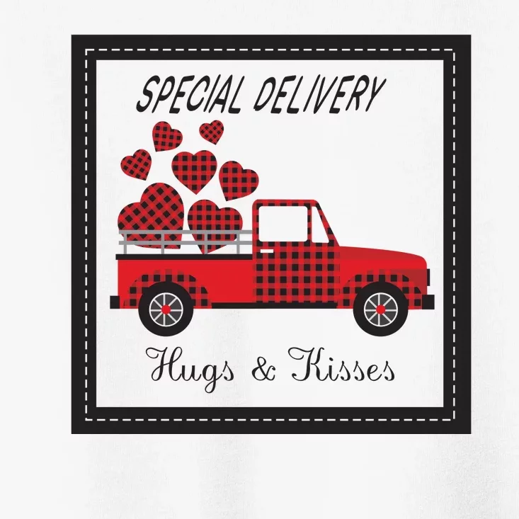 Hugs And Kisses Special Delivery Truck Happy Valentines Day Toddler T-Shirt