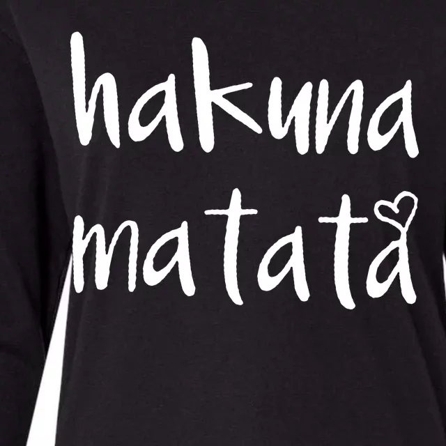 Hakuna Matata Womens Cotton Relaxed Long Sleeve T-Shirt