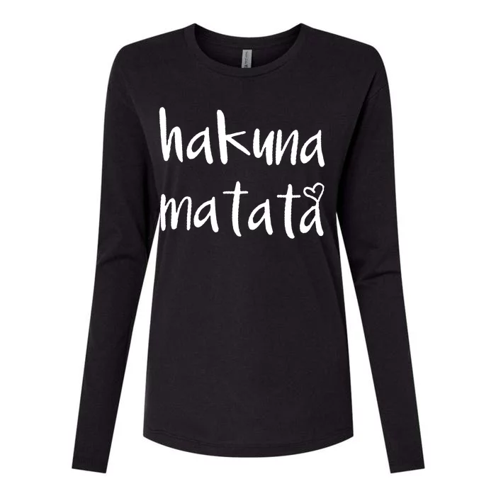 Hakuna Matata Womens Cotton Relaxed Long Sleeve T-Shirt