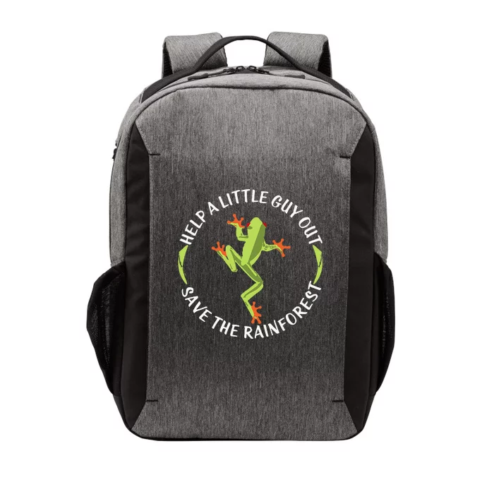 Help A Little Guy Out Tree Frog Save The Rainforest Vector Backpack