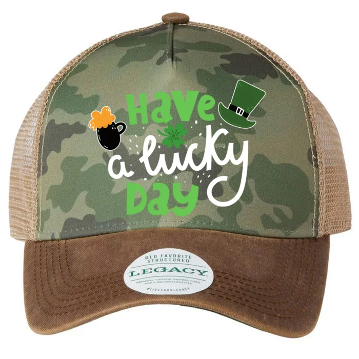 Have A Lucky Day St Patrick's Day Festive Legacy Tie Dye Trucker Hat