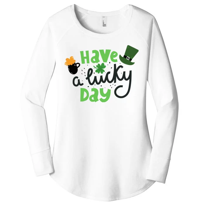 Have A Lucky Day St Patrick's Day Festive Women's Perfect Tri Tunic Long Sleeve Shirt