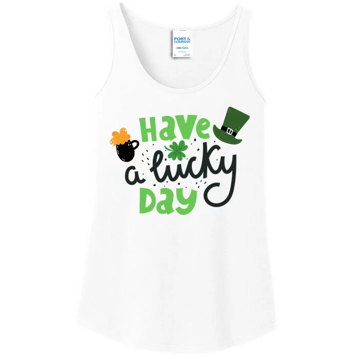 Have A Lucky Day St Patrick's Day Festive Ladies Essential Tank