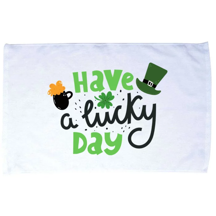 Have A Lucky Day St Patrick's Day Festive Microfiber Hand Towel