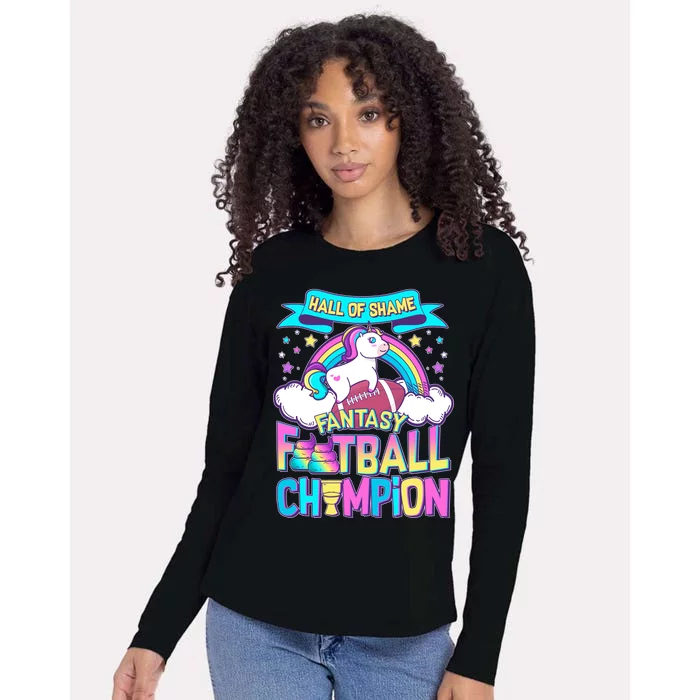 Hall of Shame Fantasy Football Chumpion Womens Cotton Relaxed Long Sleeve T-Shirt