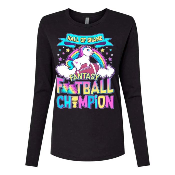 Hall of Shame Fantasy Football Chumpion Womens Cotton Relaxed Long Sleeve T-Shirt