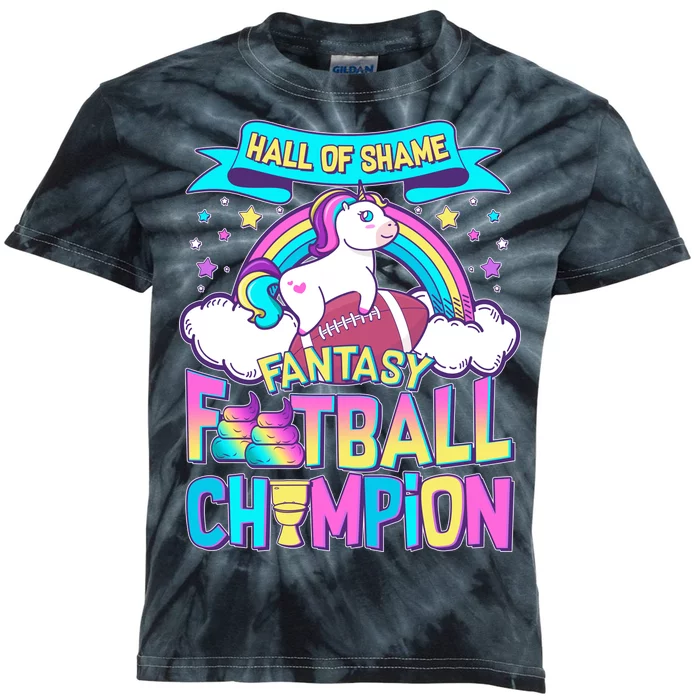 Hall of Shame Fantasy Football Chumpion Kids Tie-Dye T-Shirt