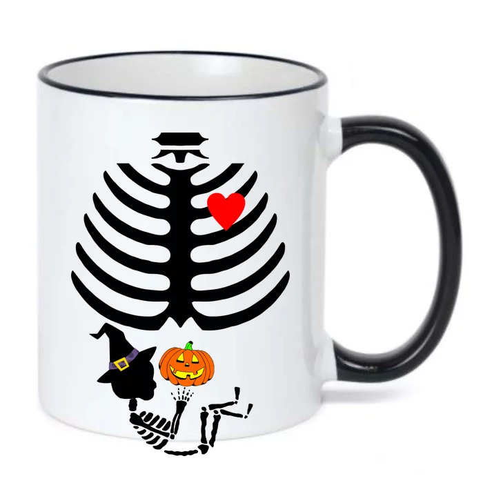 Halloween Baby Skeleton Pumpkin Black Color Changing Mug