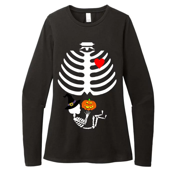 Halloween Baby Skeleton Pumpkin Womens CVC Long Sleeve Shirt