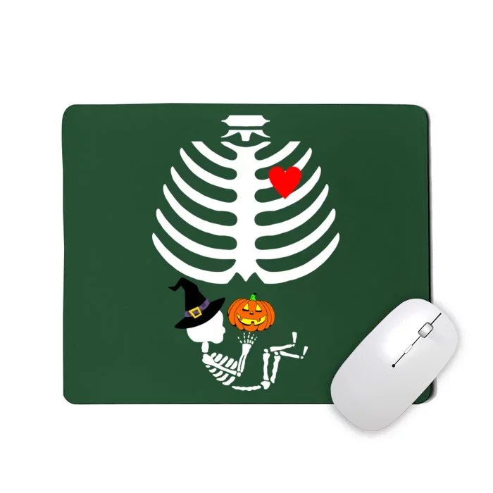 Halloween Baby Skeleton Pumpkin Mousepad