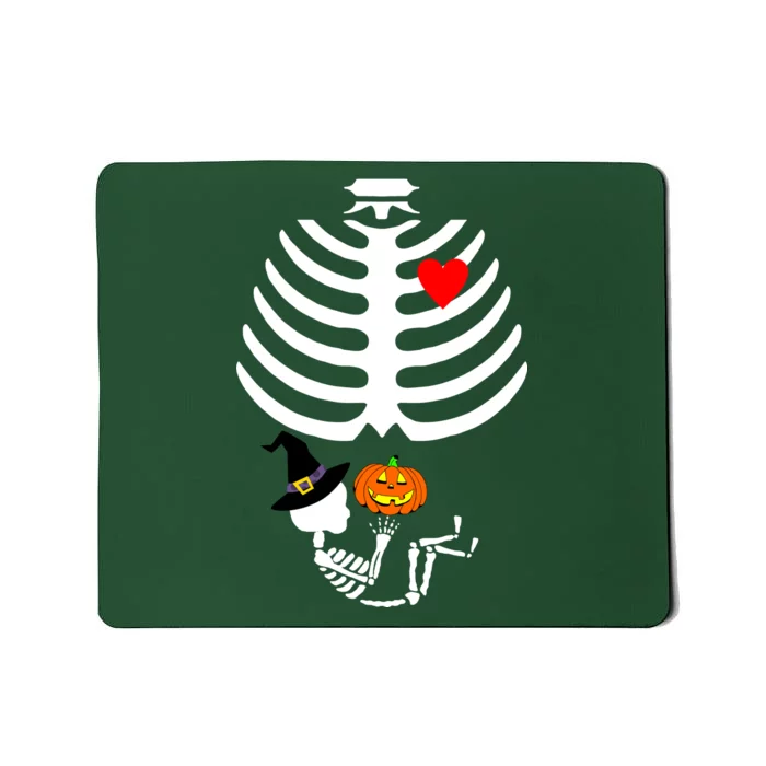 Halloween Baby Skeleton Pumpkin Mousepad