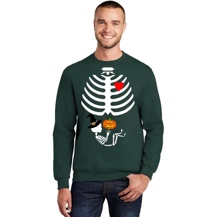 Halloween Baby Skeleton Pumpkin Tall Sweatshirt