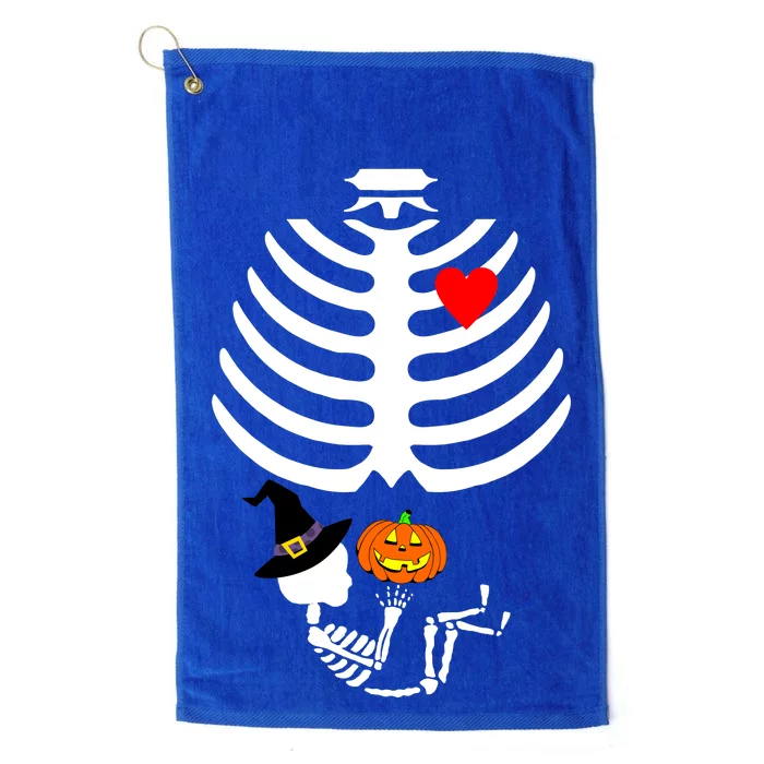 Halloween Baby Skeleton Pumpkin Platinum Collection Golf Towel