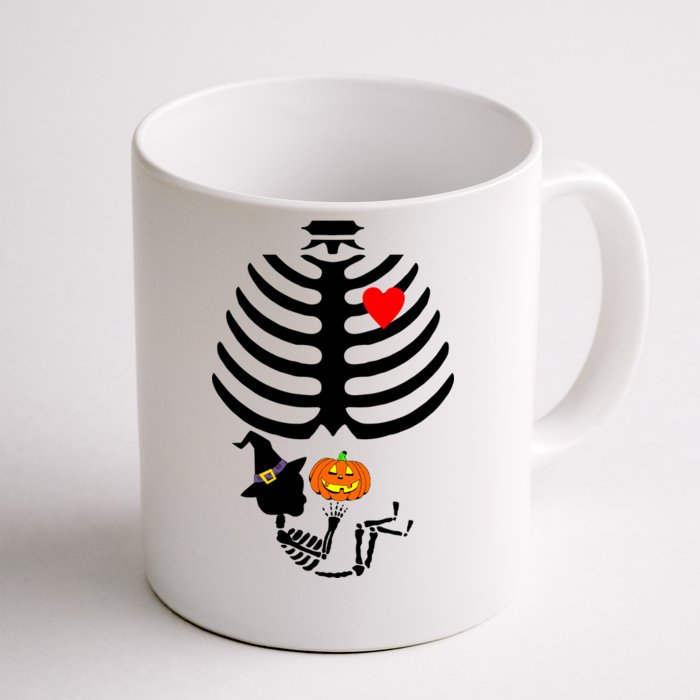 Halloween Baby Skeleton Pumpkin Front & Back Coffee Mug