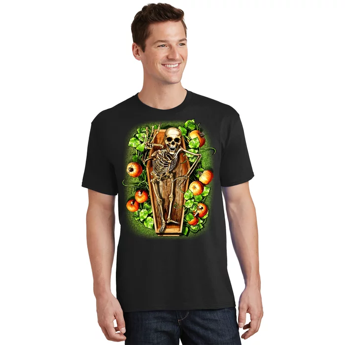 Halloween Casket Pumpkin Patch T-Shirt