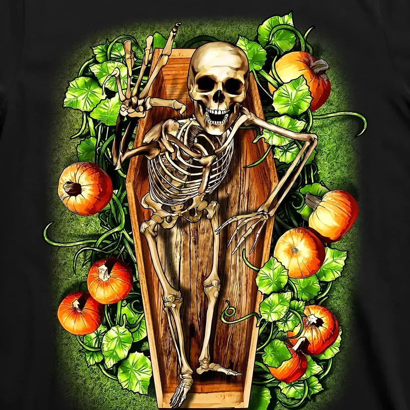 Halloween Casket Pumpkin Patch T-Shirt