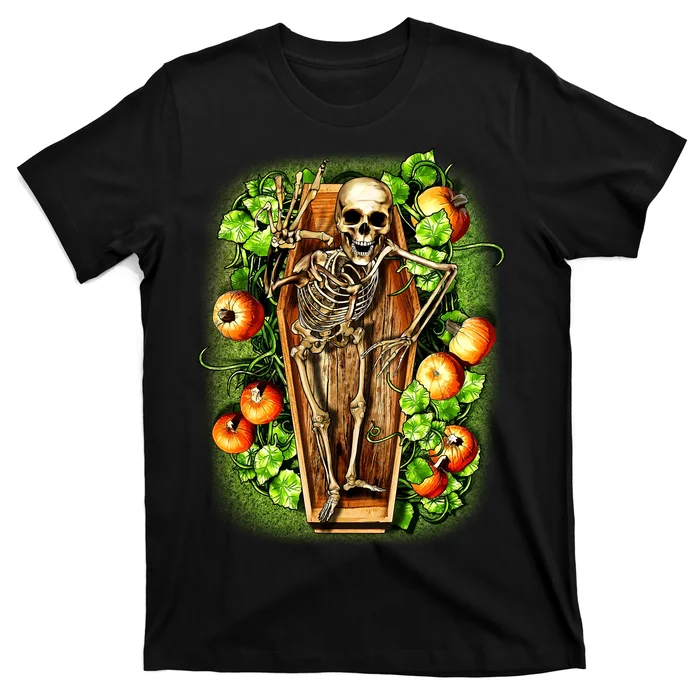 Halloween Casket Pumpkin Patch T-Shirt