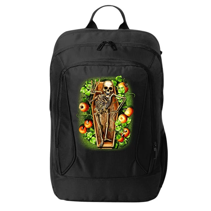 Halloween Casket Pumpkin Patch City Backpack