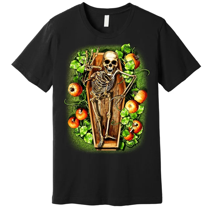 Halloween Casket Pumpkin Patch Premium T-Shirt