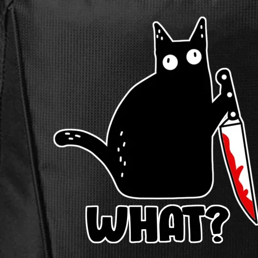 Halloween Cat what? Bloody Knife City Backpack