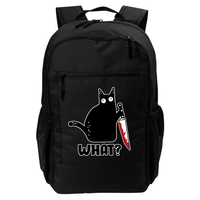 Halloween Cat what? Bloody Knife Daily Commute Backpack