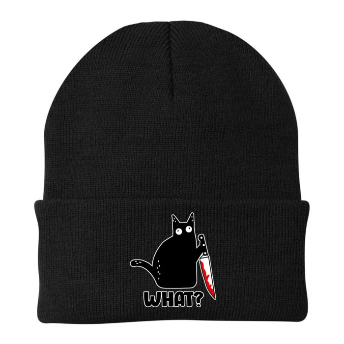 Halloween Cat what? Bloody Knife Knit Cap Winter Beanie