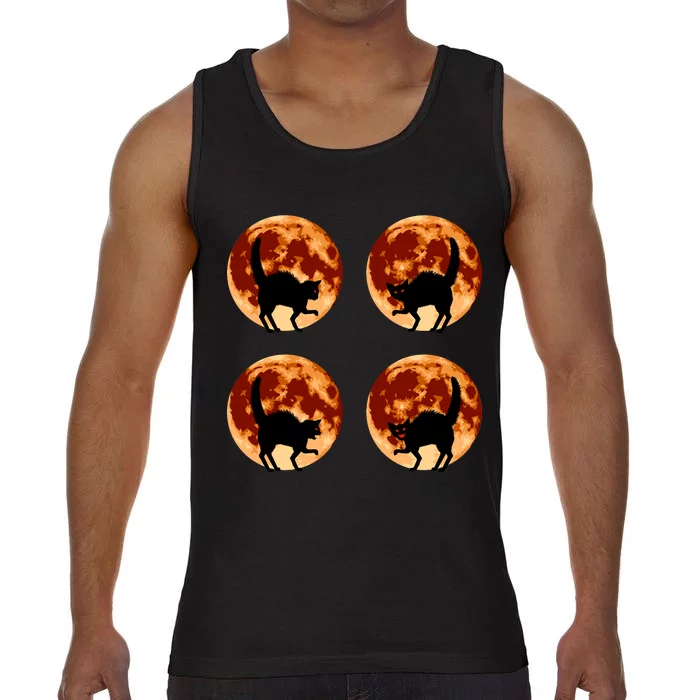 Halloween Cat with Full Moon Phases Comfort Colors® Tank Top