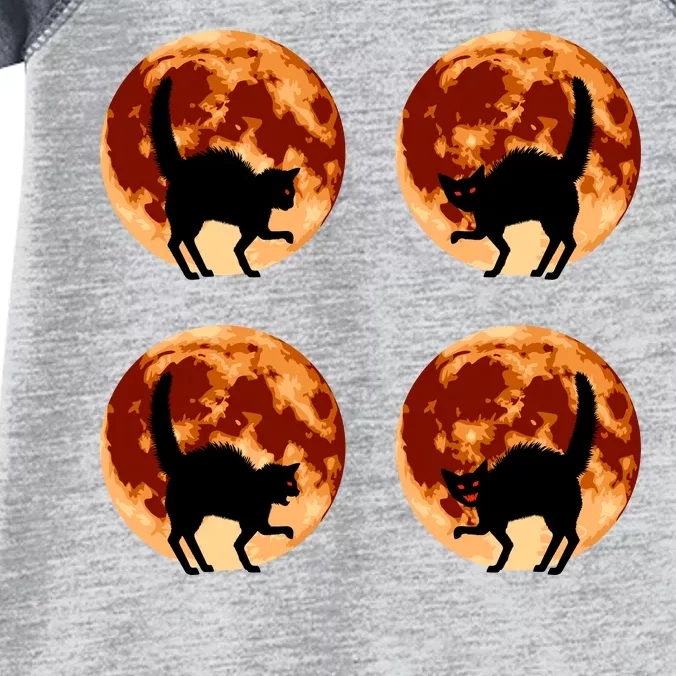 Halloween Cat with Full Moon Phases Infant Baby Jersey Bodysuit