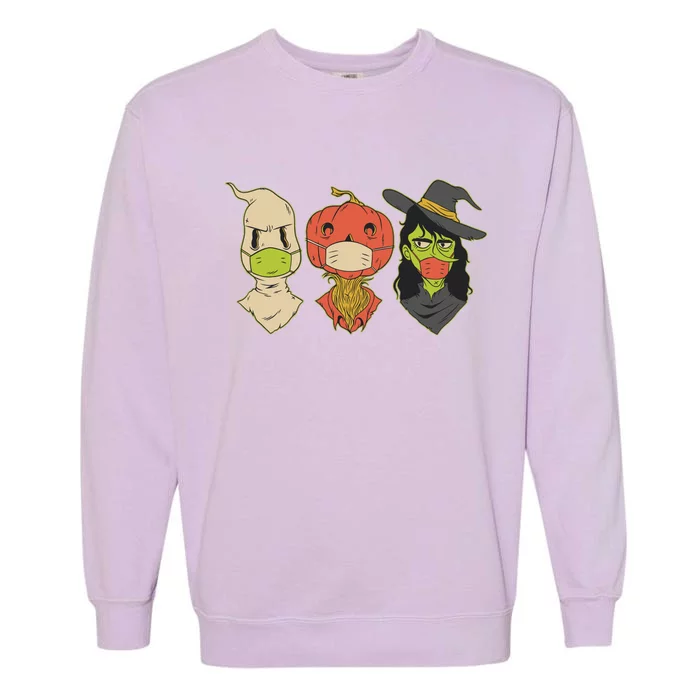 Halloween Creatures Pandemic Garment-Dyed Sweatshirt