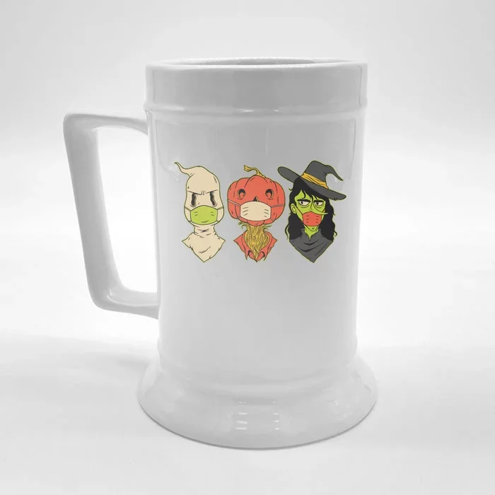 Halloween Creatures Pandemic Front & Back Beer Stein