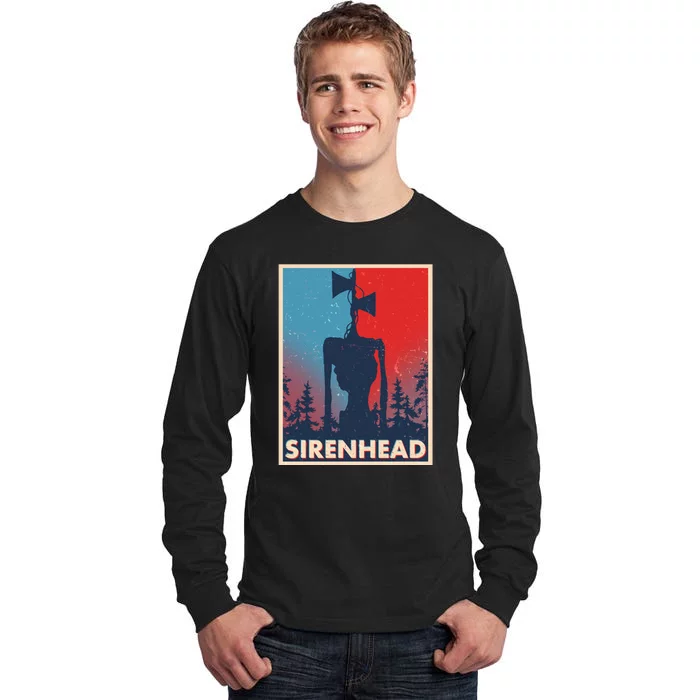 Halloween Creepy Sirenhead Vintage Tall Long Sleeve T-Shirt