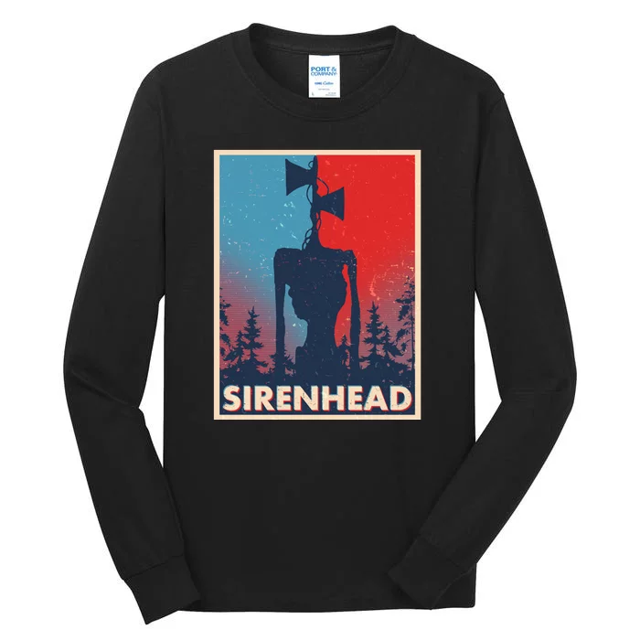 Halloween Creepy Sirenhead Vintage Tall Long Sleeve T-Shirt