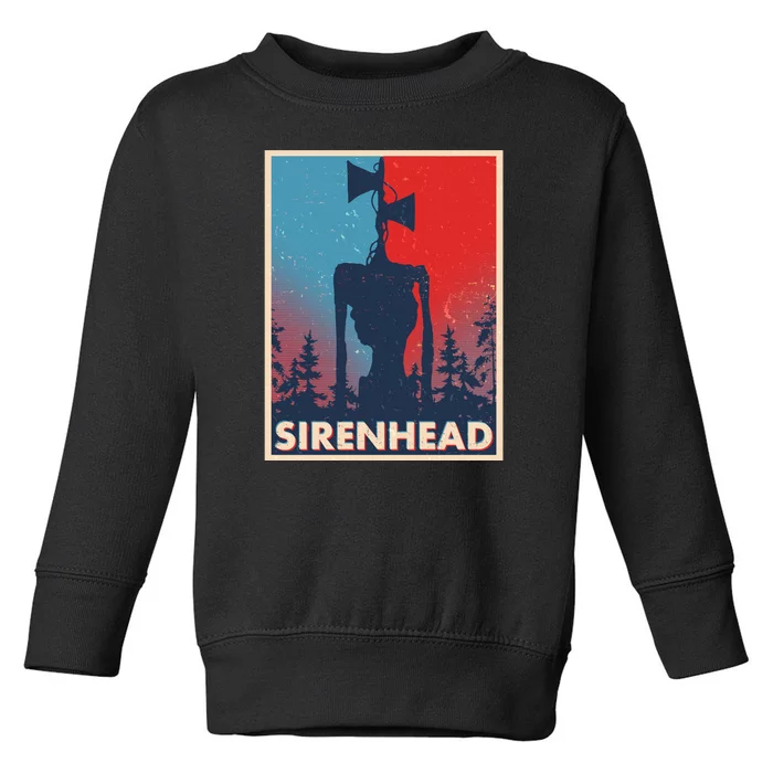 Halloween Creepy Sirenhead Vintage Toddler Sweatshirt