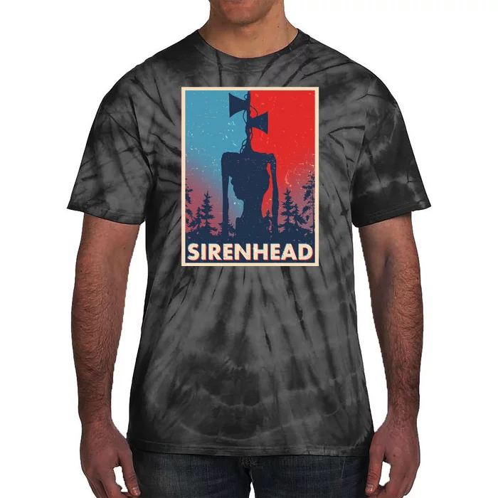 Halloween Creepy Sirenhead Vintage Tie-Dye T-Shirt