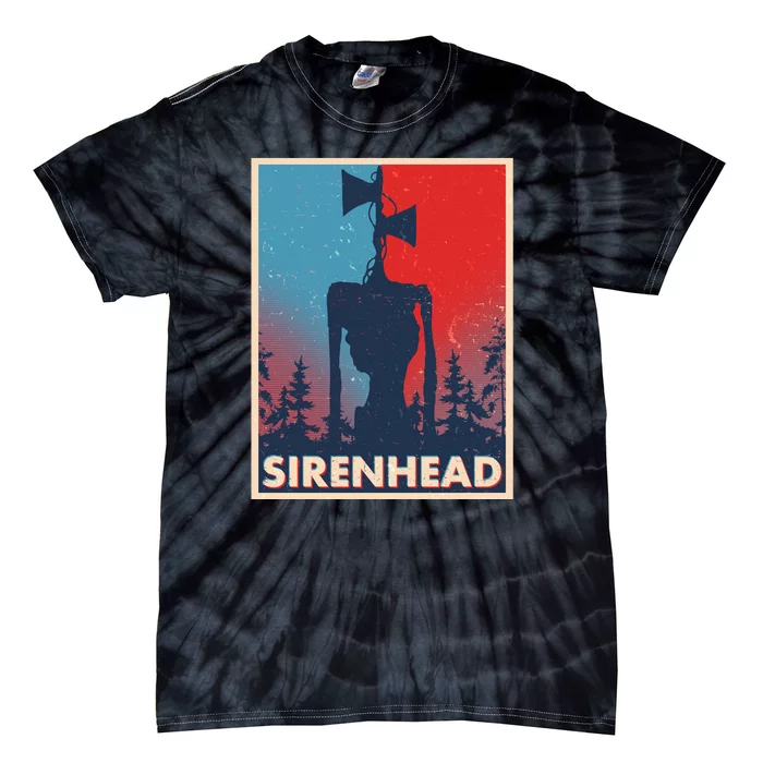 Halloween Creepy Sirenhead Vintage Tie-Dye T-Shirt