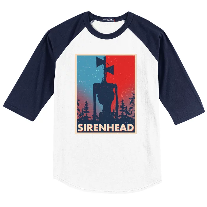 Halloween Creepy Sirenhead Vintage Baseball Sleeve Shirt