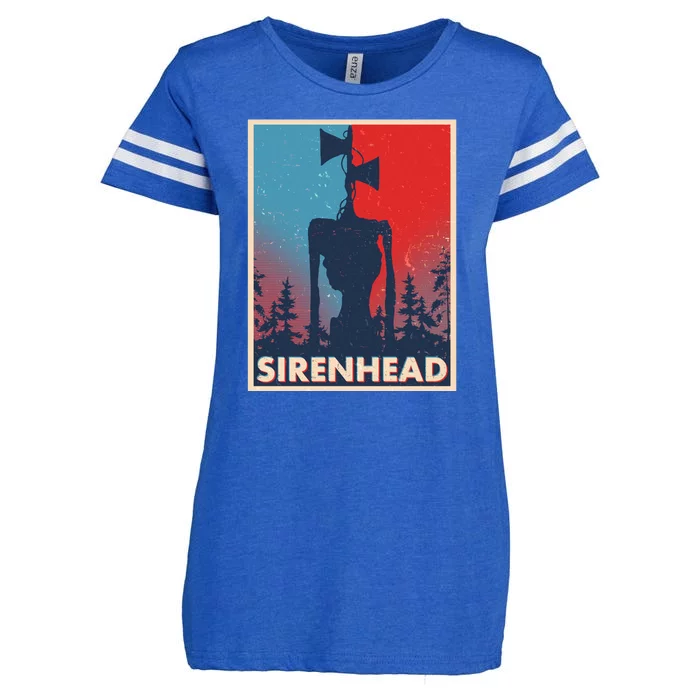 Halloween Creepy Sirenhead Vintage Enza Ladies Jersey Football T-Shirt