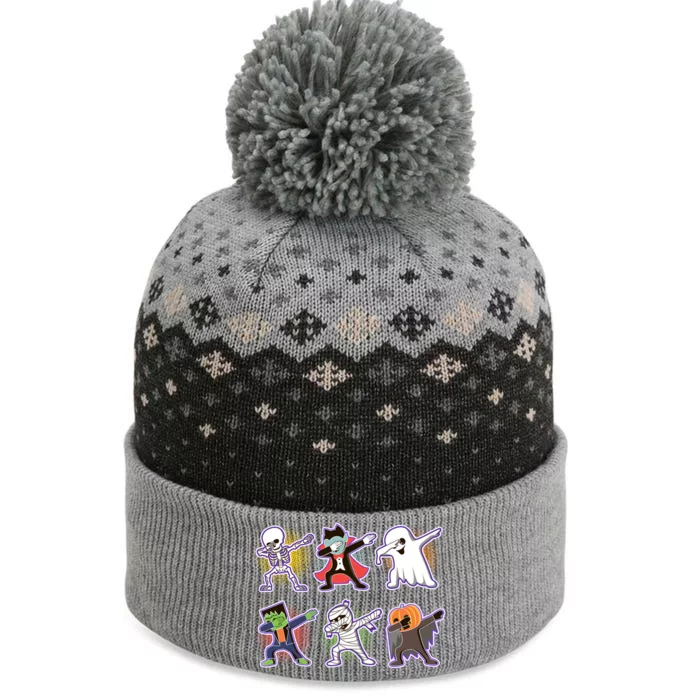 Halloween Cute Funny Dabbing Monsters The Baniff Cuffed Pom Beanie