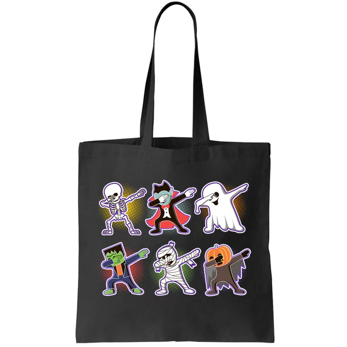 Halloween Cute Funny Dabbing Monsters Tote Bag