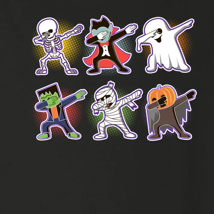 Halloween Cute Funny Dabbing Monsters Toddler Long Sleeve Shirt