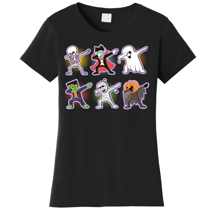 Halloween Cute Funny Dabbing Monsters Women's T-Shirt