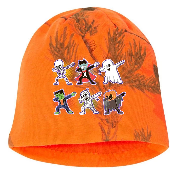 Halloween Cute Funny Dabbing Monsters Kati - Camo Knit Beanie