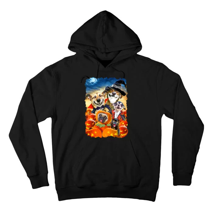 Halloween Dogs and Cats Selfie 2 Tall Hoodie