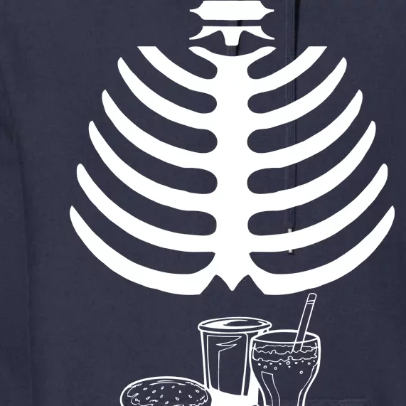 Halloween fast food skeleton Premium Hoodie