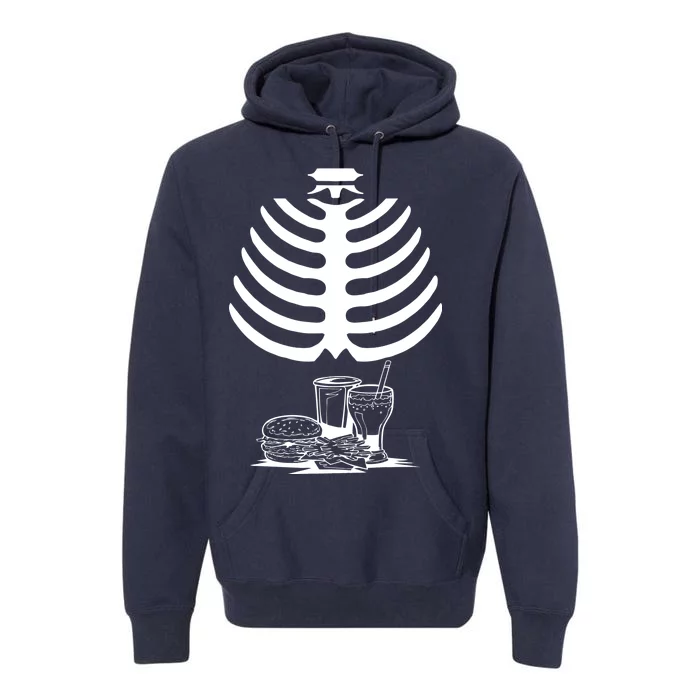 Halloween fast food skeleton Premium Hoodie