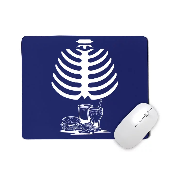 Halloween fast food skeleton Mousepad