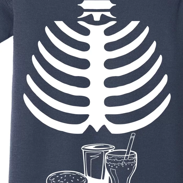 Halloween fast food skeleton Baby Bodysuit