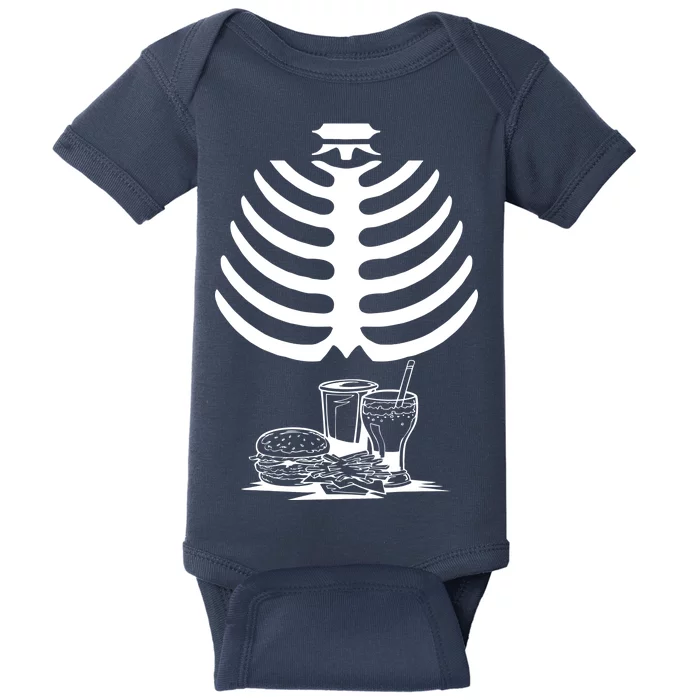 Halloween fast food skeleton Baby Bodysuit